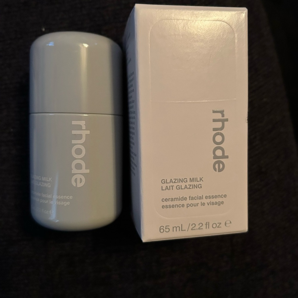 RHODE Glazing Milk Ceramide Facial Essence - Pale Pink & White Packaging